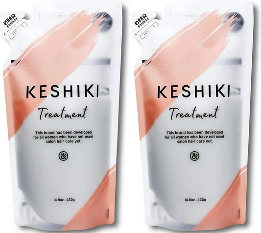 2袋セット KESHIKI ケシキ トリートメント 詰め替え 送料無料 420g×2袋 美容室 美容院 アミノ酸 いい香り 美容液 天然由来成分 サロン専売 ヘアトリートメント 美容室 サロン専売品 美容院 ヘアケア ヒートケア ＆NINE アンドナイン