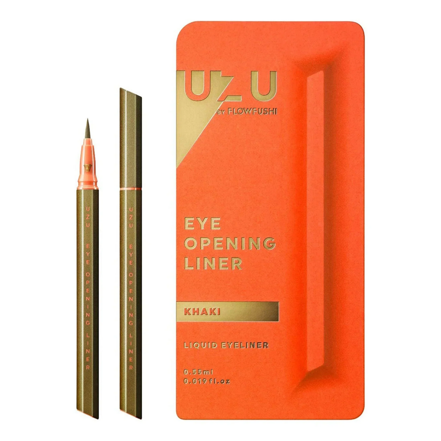 UZU BY FLOWFUSHI ウズ フローフシ アイオープニングライナー カーキ EYE OPENING LINER GRAY LIQUID EYELINER