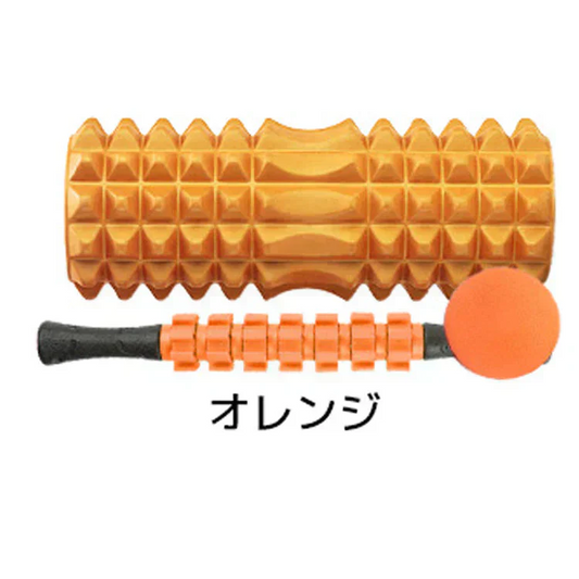 【オレンジ】フォームローラー セット ストレッチ ロール ストレッチグッズ マッサージグッズ オトクな4点セット筋膜リリース ローラー ボール マッサージローラー 筋膜ローラー ヨガポール ローラー 筋膜 ストレッチローラー ほぐしローラー LUSEEQ 正規品 RSL