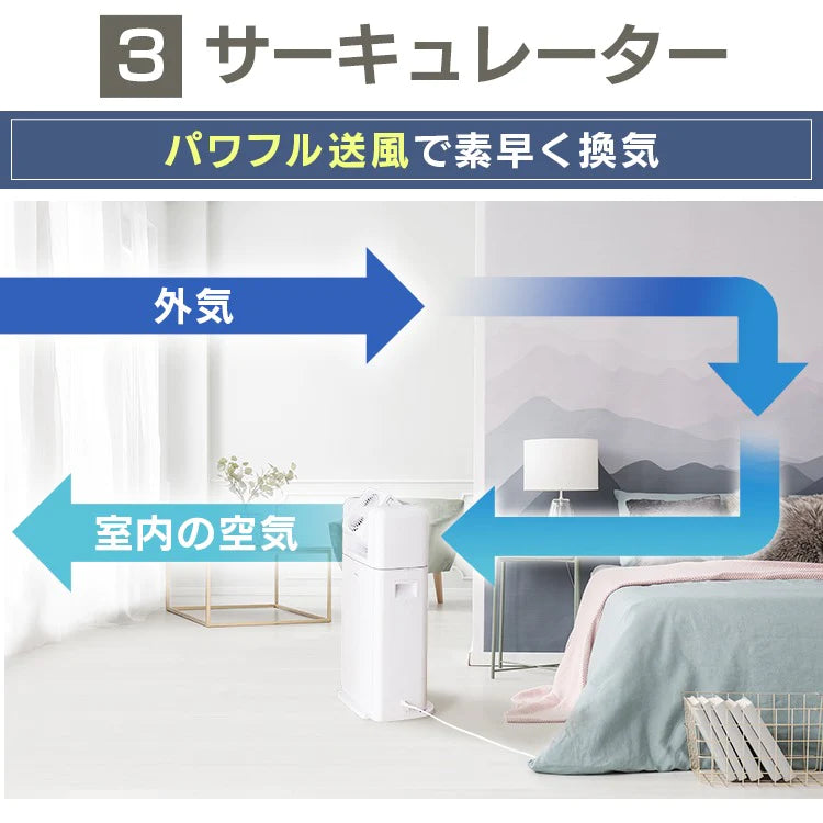 【カートアップNG】【完売御礼】【超得ハイパーSALE】アイリスオーヤマ サーキュレーター衣類乾燥除湿機8L IJDC-K80