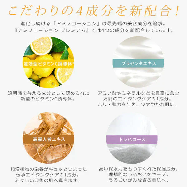 エビス〔ebis〕アミノローションPREMIUM　30日分1ヶ月お試しセット 保湿 乾燥肌 敏感肌 しっとり サンプル 旅行  ハリ アルコールフリー 肌荒れ ボディ ヒアルロン酸 コラーゲン EBiS化粧品