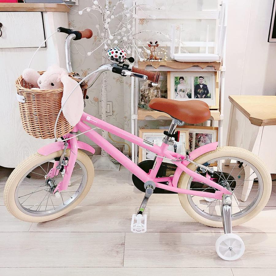 即納 自転車 子供 キッズ 20インチ 高さ調節可能 補助輪付き カゴ付き男の子 女の子 贈り物 ランニングバイク w352A(ピンク)