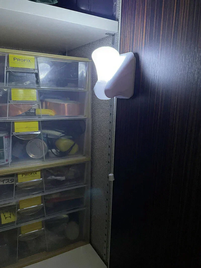 【2個組】停電時でも付く ライト LED 照明 電池式 単四電池3本 明るい  電気 クローゼット取り付け可 ベッド取り付け 隙間 スペース 電池式ひも引きライト