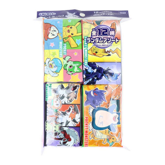 ハヤシ商事 水に流せるプリントティシュ ポケットモンスター 8組16枚 12個入り X20パック
