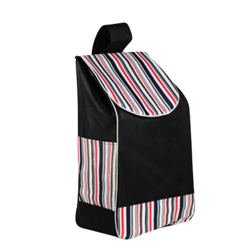 キャリーカート用バッグ しま青 bag for carry cart 買い物バッグ キャリーケース カバー 防水 折り畳み 大容量 ショッピング 旅行 弊社のキャリーカートも対応
