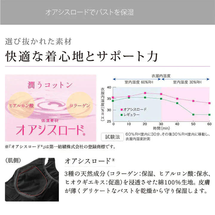 【3Lサイズ】おやすみリラクエステ レーシーブラ ナイトブラ バストアップ 補正下着 ブラジャー エルローズ ビーフィット 光電子 リフトアップ 補整ブラ