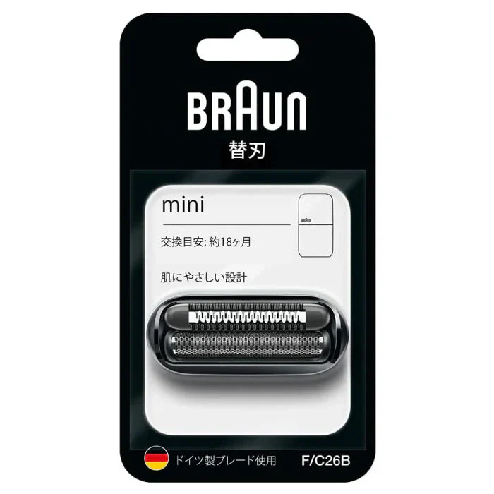 ブラウン【替え刃： F/C26B （M-1010 用）】ブラック シェーバー ミニ 交換用替刃 BRAUN mini 家電