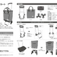［BAGING バギング］5段階調整可能 階段も引いて上がれる 保温保冷 ショッピングキャリー 6輪静音キャスター 折りたたみ 買い物カート 909 (ブラックフラワー)