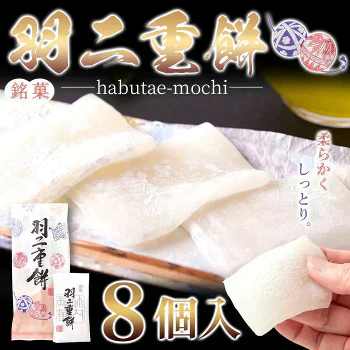 羽二重餅 和菓子 福井銘菓 ８個入 柔らかもっちり 絹のような上品な和菓子【ご新規さん限定商品】