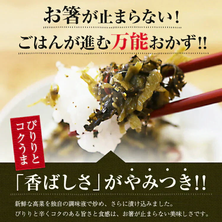 明太辛子高菜 220ｇ×2袋 明太子入高菜 送料無料 メール便 博多 福岡 帰省土産 旅行土産 おかず ご飯のお供 おつまみ お土産 ギフト ポイント消化