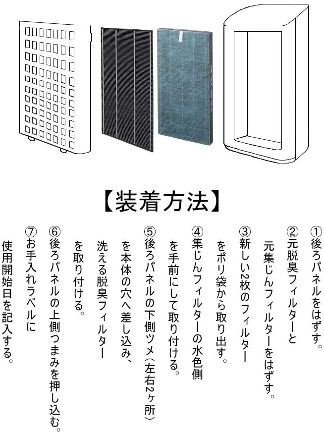 【全て日本国内発送】シャープ FZ-W45HF 集じんフィルター fz-w45hf 洗える脱臭フィルター 2803370168 加湿空気清浄機 フィルター KC-Z45 KC-Y45 KC-45Y2 KC-450Y3 KC-W45 KC-W45Y 交換用フィルターセット (互換品/2枚セット)