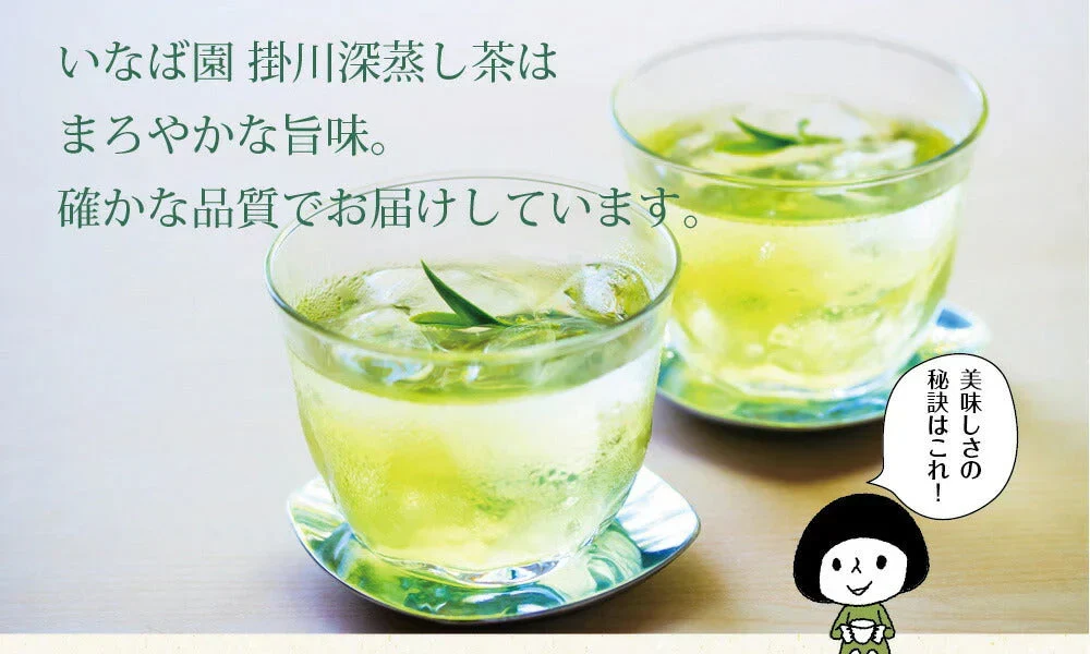 日本橋いなば園 静岡深蒸し茶 掛川茶 100g メール便 送料無料