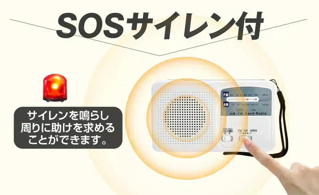 手回し充電防災ラジオ　1個【発送時期は商品説明参照】手回し 防災 充電 多機能 AM FM ワイドFM サイレン LEDライト コンパクト 緊急充電 ソーラー USB 乾電池 防災