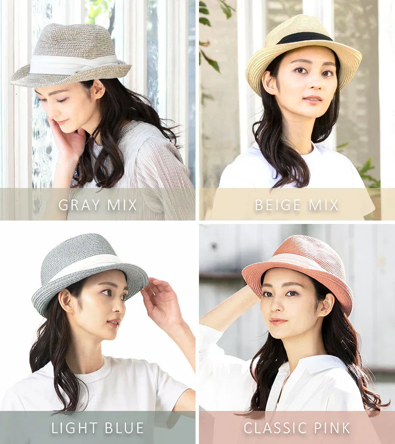 【XL58.5-61cm-ライトブルー】【商品名：ミックスペーパーソフトHAT】