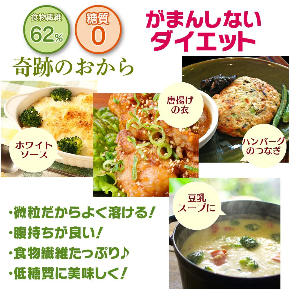おからパウダー 糖質0 奇跡のおから 1袋 500g