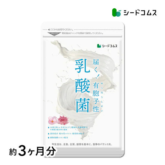 乳酸菌《約3ヶ月分》有胞子性乳酸菌ソフトカプセル/ 乳酸菌 高配合 サプリ 桜の花エキス