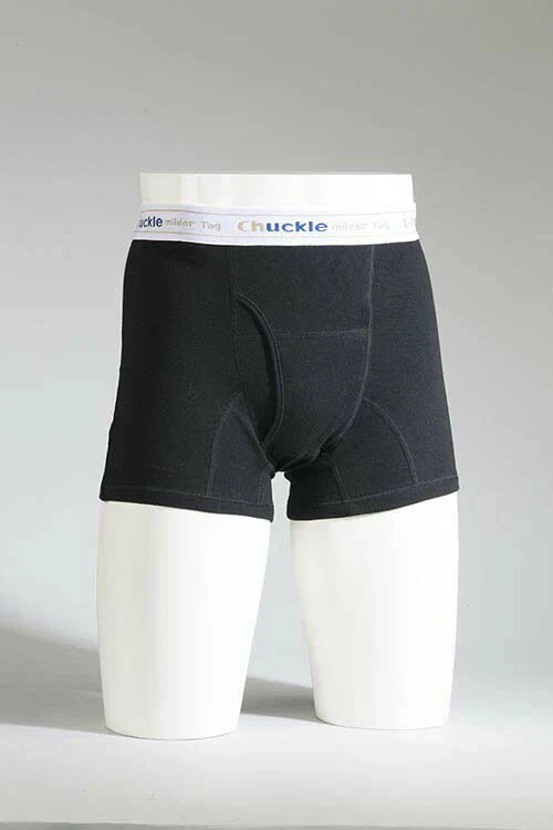 【ブラックS】ニットトランクス メンズ 3枚組 S/M/L/LL/3L 前開き 尿漏れパンツ 失禁パンツ ちょい漏れ 吸水 抗菌 防臭 介護 シニア 日本製