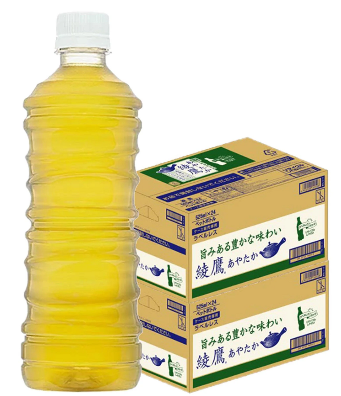 【送料無料】コカ・コーラ 綾鷹 ラベルレス PET 525ml×2ケース/48本