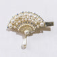 ヘアクリップ 扇子 パール せんす チャーム 浴衣 和装 キラキラヘアピン ヘア留め 髪飾り 髪留め ヘアアクセサリー 前髪 かわいい ゴールド オシャレ 上品 パーティー飾り