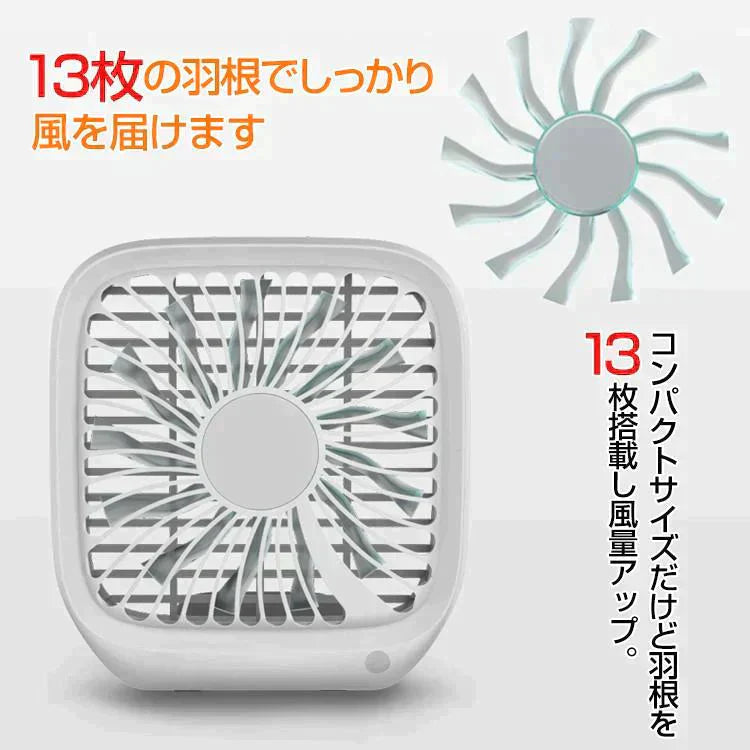 【送料無料】扇風機 USB 卓上 ミニ ファン 折りたたみ 3段階 風量調整 コンパクト USB電源 オフィス 熱中症 猛暑対策 ny093