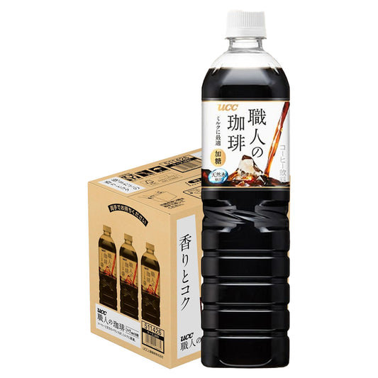 【送料無料】 UCC 上島珈琲 職人の珈琲 ミルクに最適 900ml×12本/1ケース【北海道・東北・四国・九州・沖縄県は必ず送料がかかります】