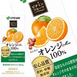 伊藤園 ビタミンフルーツ オレンジミックス 200ml紙パック×96本［24本×4箱］［賞味期限：3ヶ月以上］北海道、沖縄、離島は送料無料対象外［送料無料］【3?4営業日以内に出荷】