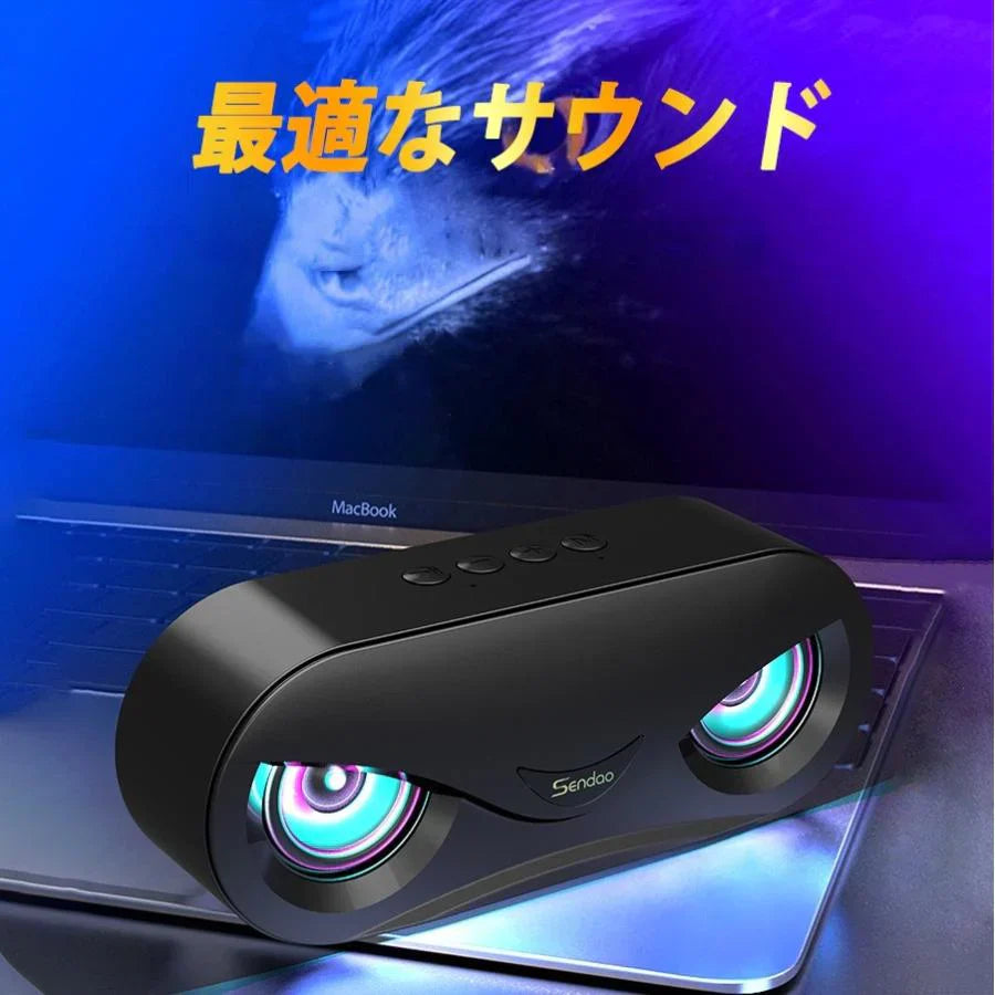 Bluetooth スピーカー デュアルドライバー/ワイヤレススピーカー/内蔵マイク搭載　大容量充電電池AH　高音質 大音量　iPhone & Android対応 w127D(シルバー)