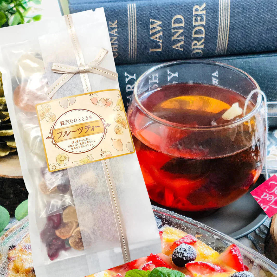 【4個入り】フルーツティー 6種類のドライフルーツで楽しむフルーツティー 送料無料 紅茶 ドライフルーツ ティーバック パイナップル キウイ アップル プチギフト かわいい おしゃれ