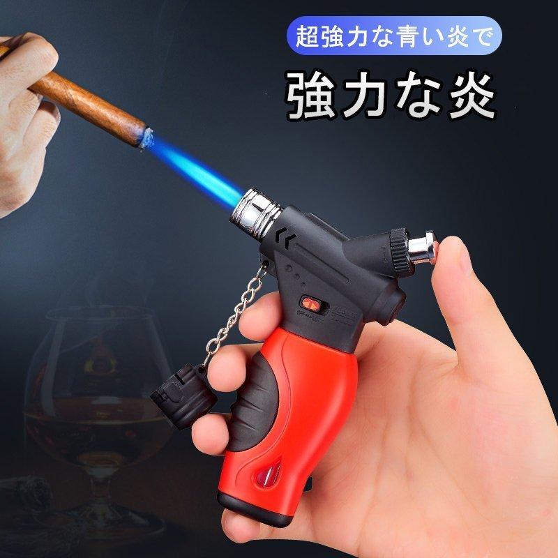 当日発送 ライター 葉巻ライター 直噴ターボライター ガス 注入式 ジェットライター 防風 充填式 ろうそくアウトドアトーチ ライター キャンプ 火起こし w224B(ブラック)