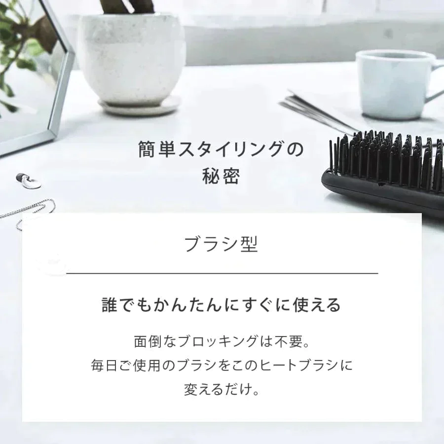 SALONIA サロニア ストレートヒートブラシスリムブラック SL-012BKS