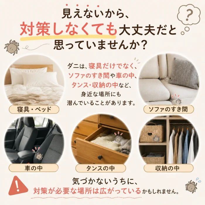 そしてダニもいなくなった・・・　消臭・抗菌シート　　　ダニサル　ダニ捕り　防ダニ　アレル物質　ダニ除け