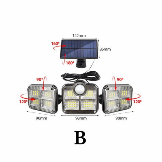 当日発送 ソーラーライト LED センサーライト 外灯 ガーデンライト 分離式 太陽光発電 省エネ 人感センサー自動点灯 屋外 駐車場/玄関/廊下/軒先/庭先 4タイプ w357B(Bタイプ)
