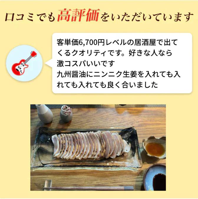 むね肉のタタキ（3枚セット・土佐酢ダレ付）