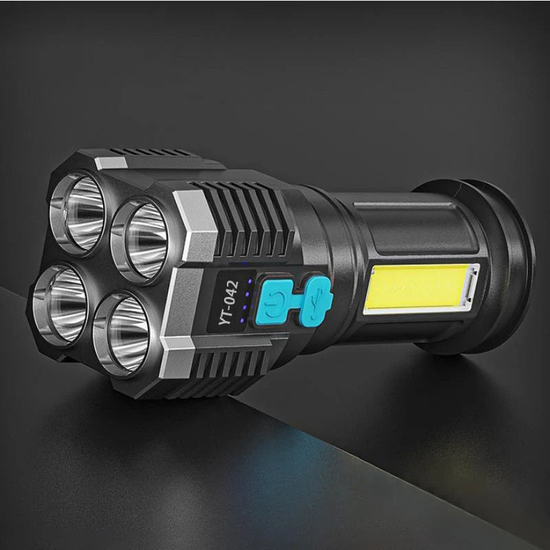 即納 LED懐中電灯 LEDライト COBライト 超明るい USB充電式 ハンディライト IPX6防水 小型 超高輝度 登山 夜釣り 作業用 フラッシュ アウトドア 地震/防災 w380