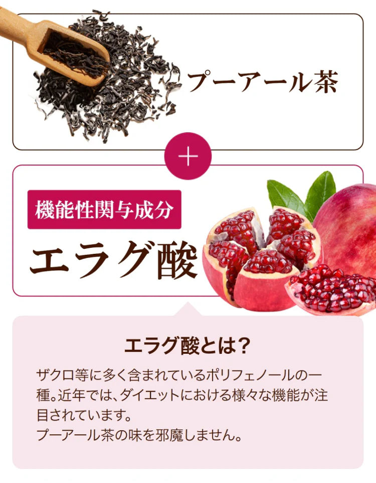 【最短当日出荷】機能性表示食品 プーアール茶 ヘルシーボ 30個入 ( 肥満気味の方 体重 ウエスト 体脂肪 血中中性脂肪 BMI 内臓脂肪 サポート エラグ酸 ザクロ エキス ダイエット サポート ダイエット茶 健康茶 ティーバッグ ティーライフ )