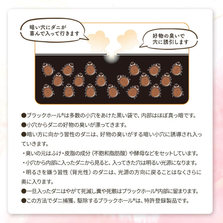 ダニ捕りパック【ブラックホール®】　2個入
