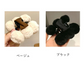 (ベージュ)ヘア留め ヘアアクセサリー フェイクファーバンスクリップ 髪飾り 上品 パーティー飾り