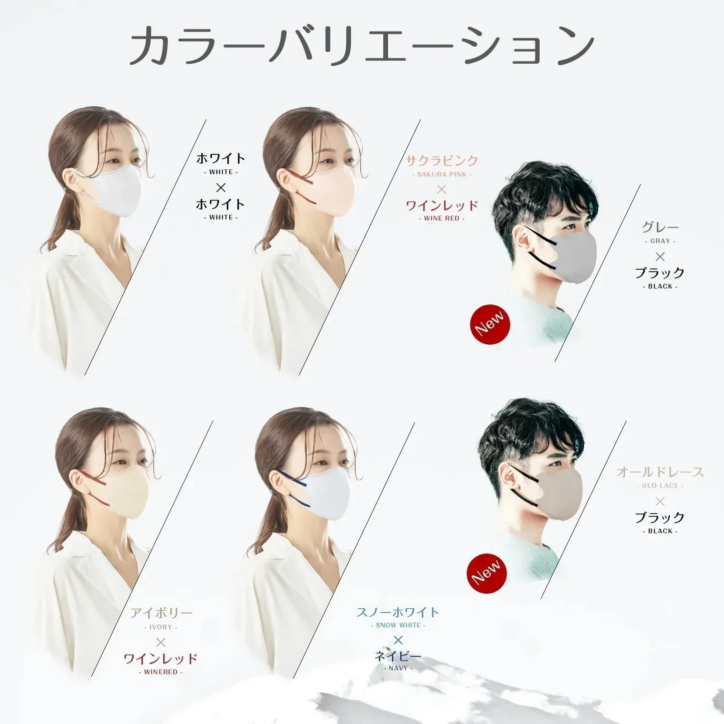 【冷感 バイカラー ひんやりマスク】（ランダム色・40枚組）おしゃれ3D型 冷感マスク 冷感不織布 マスク 100枚 高機能 99％カット 日本製 男女兼用 不織布 大容量 敏感肌用 マスク 夏用 血色 立体 マスク おしゃれ 人気 おすすめ 今話題 大人用 普通 小顔 サイズ 使い捨て 非医療用 接触冷感 ひんやり 冷たい クール 男性 女性  おしゃれマスク PM2.5 花粉 口紅が付きにくい 眼鏡が曇りにくい 男女兼用 飛沫防止 防塵 花粉症 通気