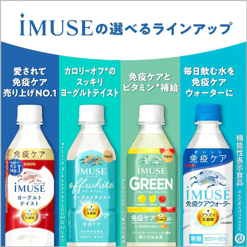 【1ケース】 イミューズ iMUSE ヨーグルトテイスト プラズマ乳酸菌 機能性表示食品 500ml ペットボトル 24本キリンビバレッジキリン