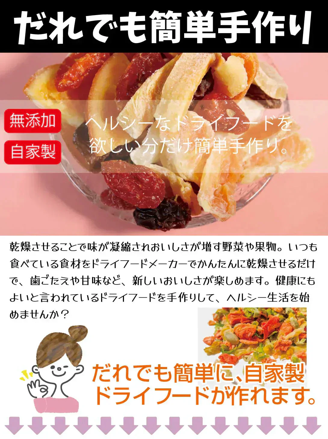 ドライフードメーカー 1個 【発送予定は商品詳細説明参照】 食品乾燥機 野菜乾燥機 ドライフルーツ ドライ野菜