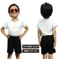 半袖Tシャツ ハーフパンツ 2点セット ブラック 100cm 子供 100 110 120 130 140 150 160 体操服 学生 運動会 男子 女子 幼稚園 小学生 半ズボン 短パン 無地 綿 吸汗速乾