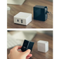 【Type-C+USB 】（ホワイト）2021年iCarry 小型 USB コンセント【PD+QC3.0 18W 2ポート 急速充電 iPhone13 12 11 s21 s20 推奨】 スマホ充電器 パワーデリバリー 17-AC18
