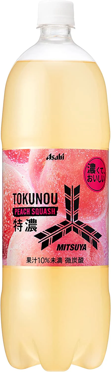 【送料無料】アサヒ 三ツ矢 特濃ピーチスカッシュ 1500ml 1.5L×8本/1ケース