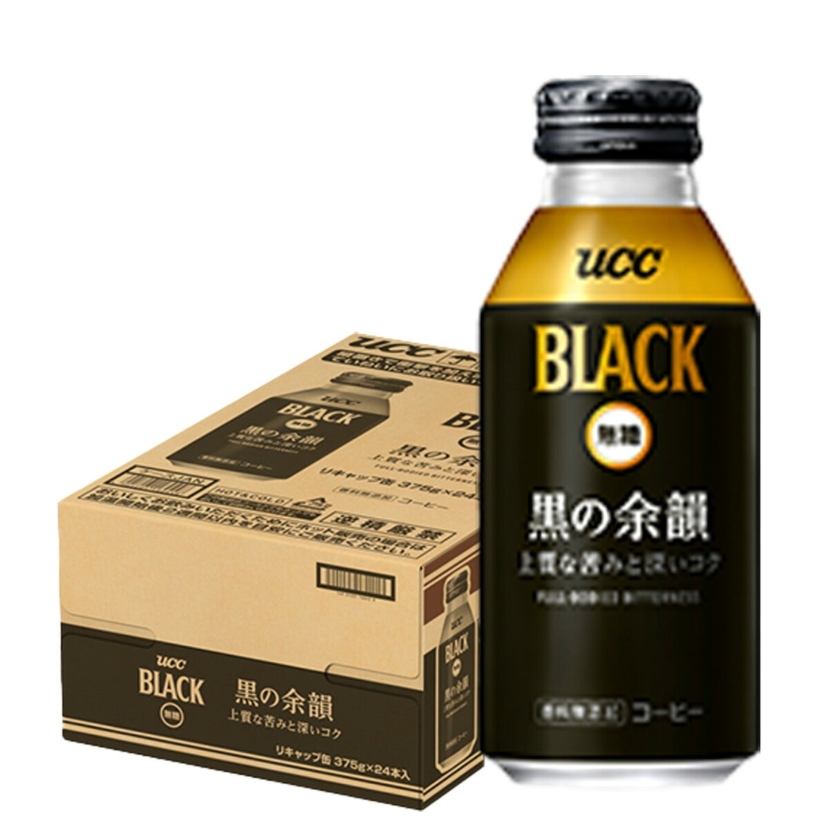 UCC 上島珈琲 BLACK 無糖 ブラック 黒の余韻 375ml×1ケース/24本