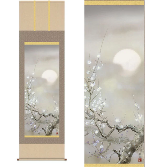 掛軸　「宵桜」　吉井蘭月　筆