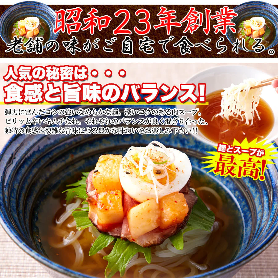 本場名産品!!老舗の盛岡冷麺 ４食スープ付き 100ｇ×4袋 盛岡 冷麺 ゆうパケット