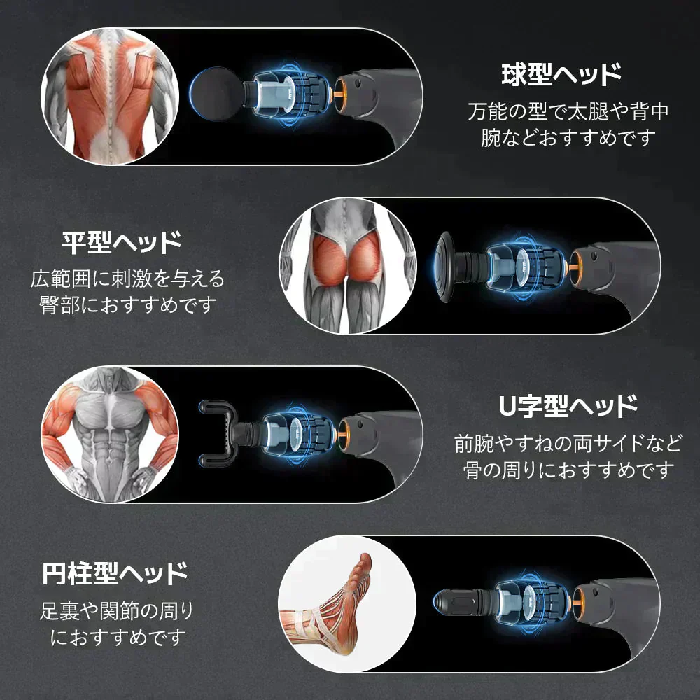 メーカー1年保証 ハンディマッサージャー 静音設計 マッサージ 耐圧力 癒し マッサージ機 持ち運び便利 筋肉痛 リラクゼーション 背中ほぐし 実用的 リラックス SAMD02GY