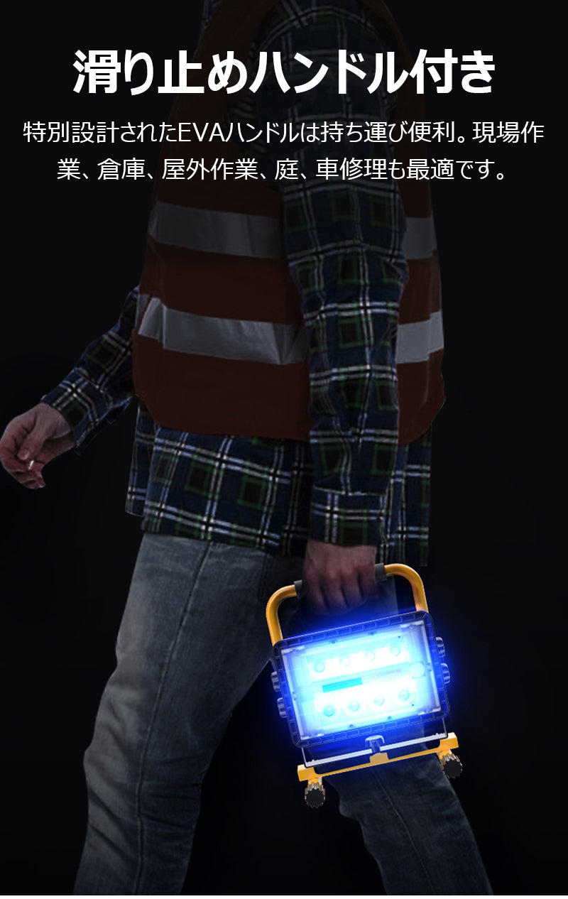 当日発送 ソーラー 充電式 投光器 新仕様 LEDポータブル 角度調整 モード調光 屋外用 ライト 釣り 懐中電灯 フィッシング ライト IP65防水仕様 w197C(タイプC)
