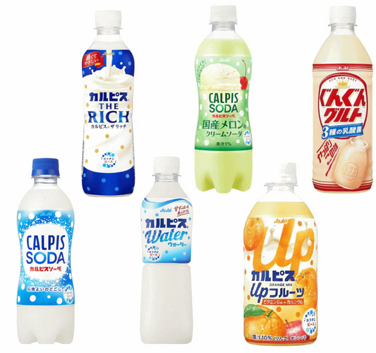 アサヒ飲料 カルピスウォーター カルピスソーダ カルピスリッチ メロンクリームソーダ フルーツオレンジ ぐんぐんグルト 24本