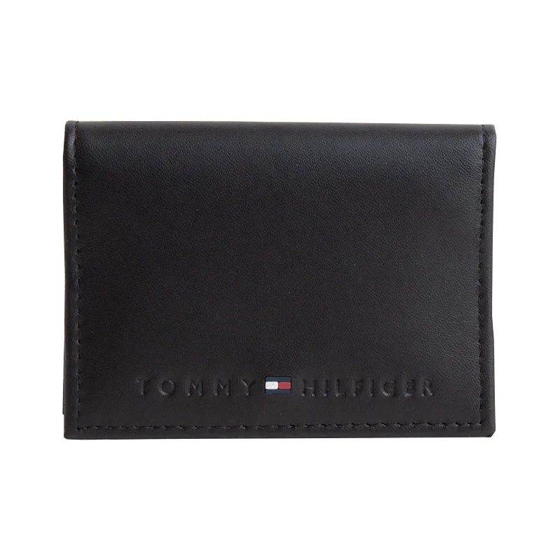 【訳あり】トミーヒルフィガー 名刺入れ メンズ TOMMY HILFIGER カードケース 31tl20x014 BLACK【エコ得】